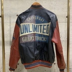 レザースタジャン ヴィンテージ 革ジャン スタジアムジャンバー 防寒