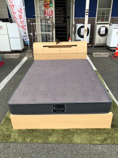 ▼値下げ▼ダブルベッドセット 東京インテリア マットレス裏面すのこ跡あり 自社配送時代引き可※現金、クレジット、スマホ決済対応※【送料に設置込】