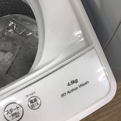 アクア　洗濯機　4.5kg　AQW-S4MBK　2023年製