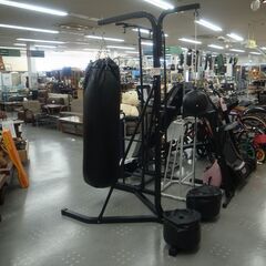 ファイティングロード130ｃｍ サンドバッグ 重し袋×２ パンチングボール付き サンドバッグスタンド【モノ市場半田店】139