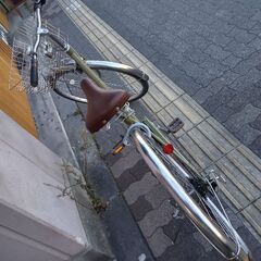 Kon\'s Labo[コンズラボ]27吋 ファッションシティーサイクル 外装6段/LEDオート/オリーブ