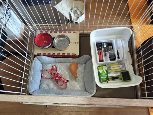 犬飼育セット(ゲージ＋トイレ＋その他諸々)