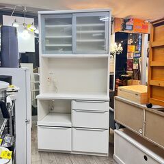 松田家具（大川家具取扱）キッチンボード メシア 幅100cm 白...