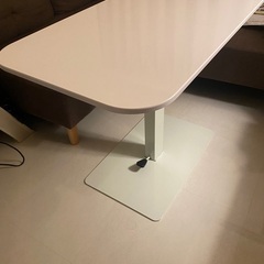 テーブル　ホワイト　昇降テーブル