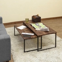 センターテーブル2点セット　Quincy　VBR センターテーブル2点セット Quincy VBR