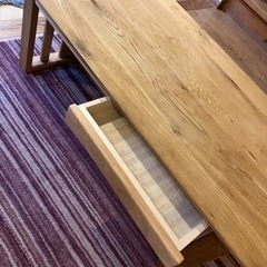 センターテーブル　無垢　木製　ローテーブル
