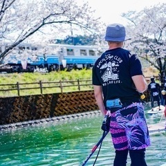 桜満開の仁淀ブルーでお花見SUP - 高知市