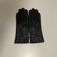 FURLA（フルラ）　レザー手袋（黒）