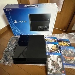 ps4 本体+コントローラー、ソフト5枚付