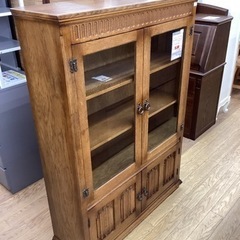 KA-31【新入荷　リサイクル品】ブリティッシュアンティークスタイル　ブックケース　ブラウン