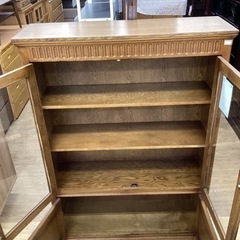 KA-31【新入荷　リサイクル品】ブリティッシュアンティークスタイル　ブックケース　ブラウン