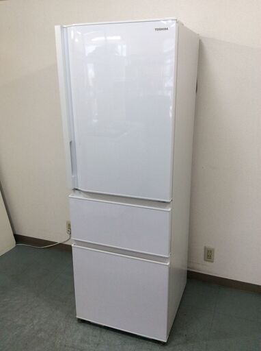 （7/29受渡済）YJT8057【TOSHIBA/東芝 3ドア冷蔵庫】美品 2022年製 GR-T36SC 家電 キッチン 冷蔵冷凍庫 右開きドア 自動製氷 356L
