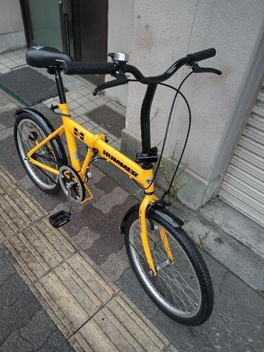 HUMMER[ハマー]20吋 折り畳み自転車 シングル/イエロー