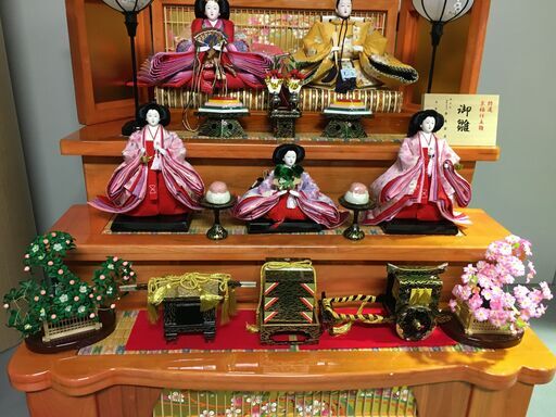 A609 雛飾り ひな人形 三段五人飾り ひな祭り 桃の節句 横幅90 A609 雛飾り ひな人形 三段五人飾り ひな祭り 桃の節句 横幅90