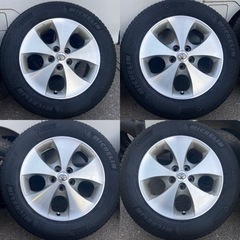 【美品】225/60R17 ミシュラン　オールシーズンタイヤ　アルファード純正アルミ
