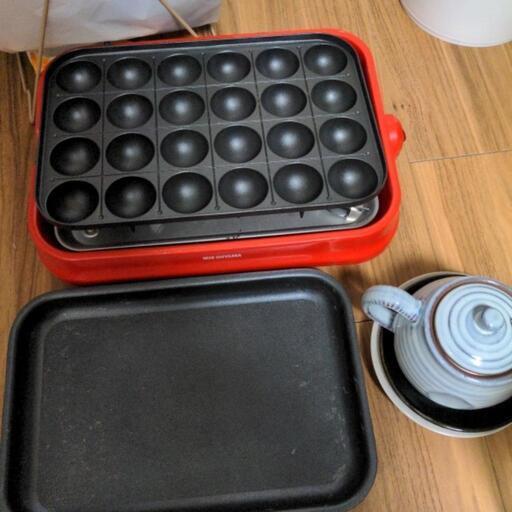 たこ焼き器、ホットプレート付き