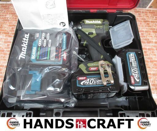 マキタ　makita　TD002GRDXO　インパクトドライバ　フルセット　未使用品　バッテリ40V 2.5Ah二個/充電器付き オリーブ迷彩　【ハンズクラフト宜野湾店】