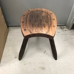 2401-251 スペイン製 アンティーク 木製 椅子 彫刻 天...