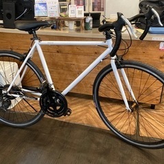 【新春SALE！前後タイヤ・チューブ新品！】2×7速　ロードバイク　ホワイト