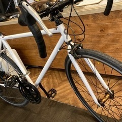 【新春SALE！前後タイヤ・チューブ新品！】2×7速　ロードバイク　ホワイト