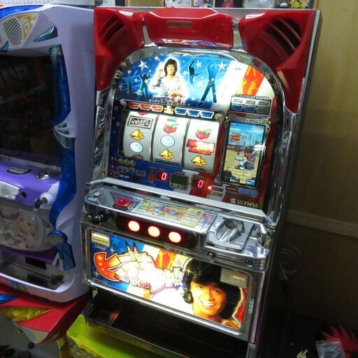 希少台 パチスロ実機 オリンピア ヒデキに夢中 西城秀樹 4号機 コイン不要機付き スロット機 |江別市のリサイクルショップドロップ