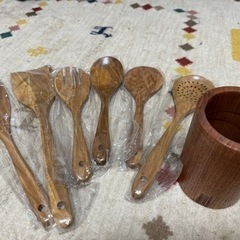 7pcs Non-stick Teak Wooden Spoons
