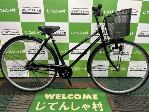 【成約済】【前後チューブ新品‼︎/27インチ/シティ自転車/ライト\u0026カギ付/ブラック】【No.181】