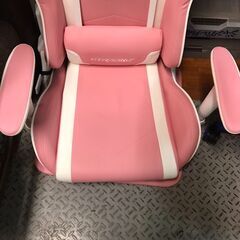 GTRACING ゲーミングチェア 座椅子　リクライニング　360度回転　ピンク×ホワイト　カワイイ　クリーニング済み　ジャングルジャングル貝塚店　貝塚市　二色浜