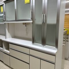 ジモティ来店特価!!　食器棚　丸仙工業　ホワイト　　J-0111