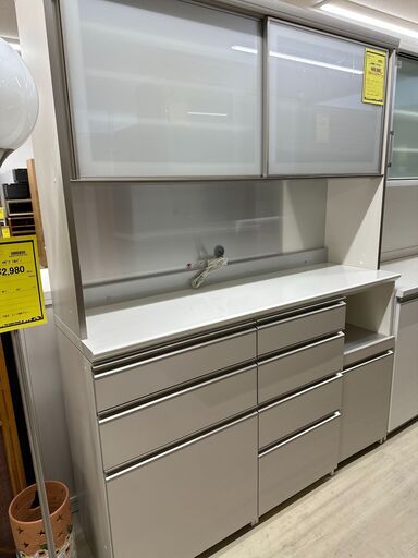 ジモティ来店特価!!　食器棚　パモウナ　ホワイト　　J-0112