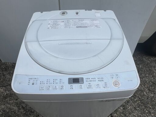 24ヶ月保証付き SHARP 7kg洗濯機 ES-T709-W