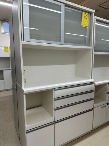 ジモティ来店特価!!　食器棚　松田家具　ホワイト　　J-0114
