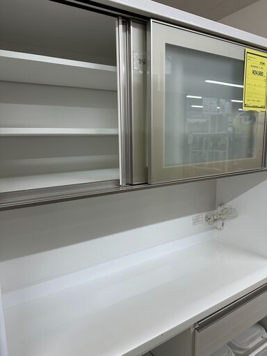 食器棚、キッチン収納 ジモティ来店特価!! 食器棚 ホワイト J-0116 