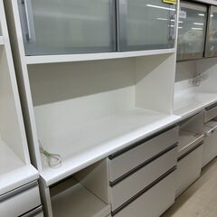 ジモティ来店特価!!　食器棚　松田家具　ホワイト　　J-0115