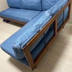 美品unico ウニコ スウェラ 2シーター アーム　ベンチ　ソファ デニム 美品unico ウニコ スウェラ 2シーター アーム ベンチ ソファ デニム