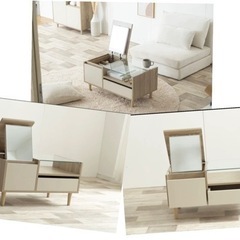 Erin ディスプレイ収納付きドレッサーテーブル