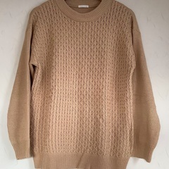 【中古】GU ジーユー　セーター　ニット　LL XL 長袖　ベー...