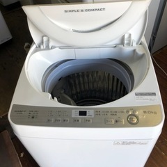 福岡市内配送設置無料　2018年式　シャープ SHARP ES-GE6B-W [全自動洗濯機(6.0kg) ホワイト系]