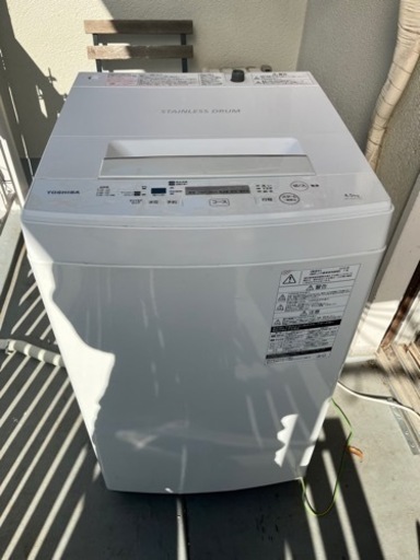 東芝 全自動洗濯機 AW-45M5(w)2018年製
