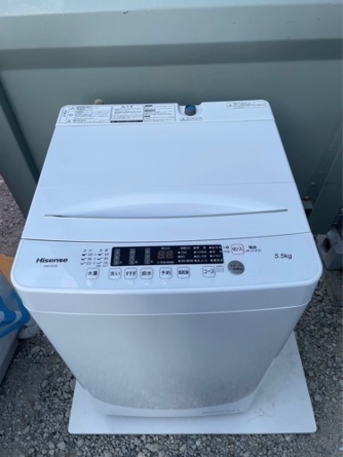 【美品】 2022年製 洗濯機 5.5kg Hisens ハイセンス HW-K55E ホワイト 一人暮らし 単身赴任