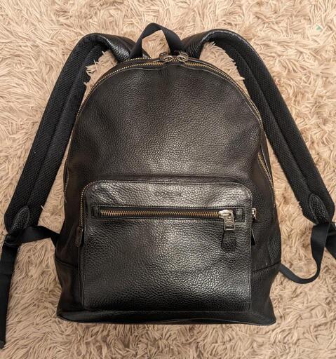 【美品】 COACH リュック　ペブルドレザー　17インチpc可　A4可　大容量