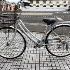 【27インチ自転車】ダイニチ製　6段変速　LEDオートライト付　大型前バスケット使用❗️BAA認定車　若林自転車　浜大津店　SALE中❗️