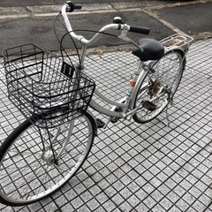 【27インチ自転車】ダイニチ製　6段変速　LEDオートライト付　大型前バスケット使用❗️BAA認定車　若林自転車　浜大津店　SALE中❗️