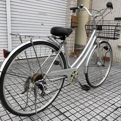 【27インチ自転車】ダイニチ製　6段変速　LEDオートライト付　大型前バスケット使用❗️BAA認定車　若林自転車　浜大津店　SALE中❗️