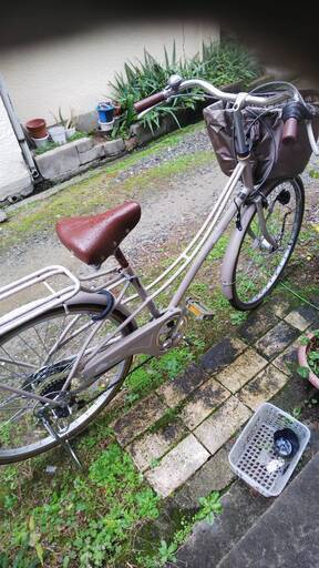 26インチ　自転車　ベージュ