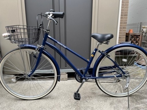 美品　自転車　26インチ　ネイビー