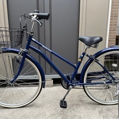 美品　自転車　26インチ　ネイビー