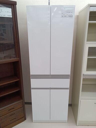★ジモティ割あり★  キッチン収納 ホワイト W60×D40×H180 クリーニング済み TC1049