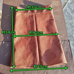 レザータイトスカート 本革 ヌメ革 ダコタヌメ ブラウン PWTFS1