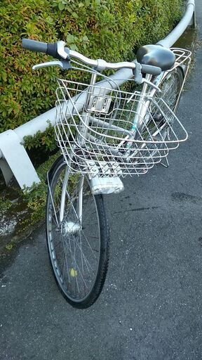 自転車　No.1213　シティサイクル　シルバー　27インチ　【リサイクルショップどりーむ鹿大前店】